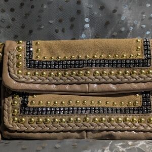 Stylish Tan and Gold Women's Bag